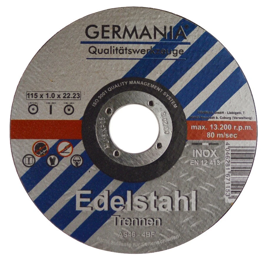 Trennscheibe Edelstahl 115x1x22,23mm 6Stück Trennen Edelstahl Metall Trennscheibe Edelstahl 115x1x22,23mm 6Stück Trennen Edelstahl Metall -Germania 11425 trennscheibe edelstahl 115x1x22 23mm 6stuec 1