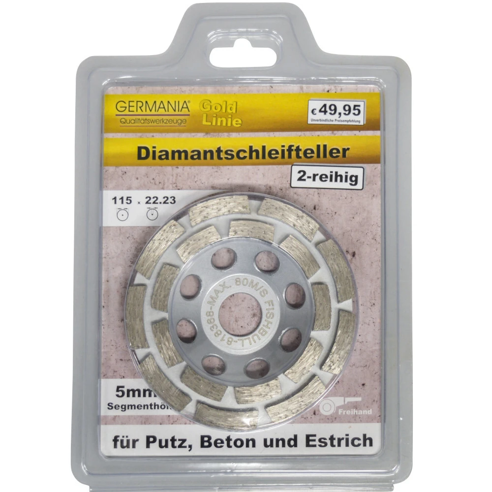 GERMANIA Diamantschleifteller zweireihig, 115 x 22,23 mm GERMANIA Diamantschleifteller Zweireihig, 115 X 22,23 Mm -Germania