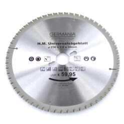 HM Multi Sägeblatt 250x30mm 60Zähne Universal Alu Holz Kunststoff Kreissägeblatt