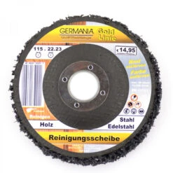 Reinigungsscheibe 115 X 22,23 Holz Edelstahl Stahl