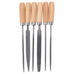 GERMANIA Schlüsselfeilen Satz 6 -teilig 100 Mm Mit Holzheft