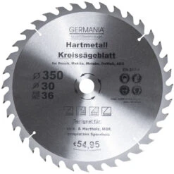 GERMANIA HM Kreissägeblatt Ø 350mm, 36 Zähne Für Holz